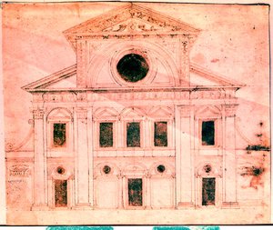 Diseño para la fachada de una iglesia