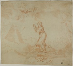 Mujer en éxtasis y Putti
