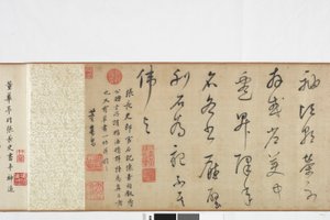 Copia a mano alzada de la escritura de la piedra de Zhang Xu de Dong Qichang