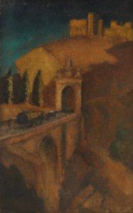 Paisaje de Montaña con Puente (verso), c.1910