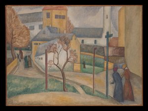 Village Street (A veces) Invierno de Dora Bromberger
