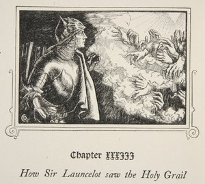 Cómo Sir Launcelot vio el Santo Grial, ilustración de 