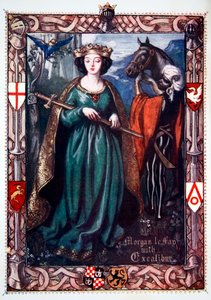 Morgan le Fay con Excalibur de Dora Curtis