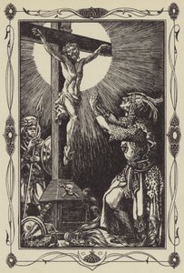 La Conversión de Sir Palamides (litografía) de Dora Curtis