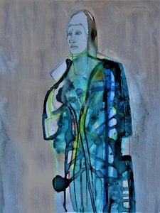 Retrato abstracto de una mujer de Doris Schmitz