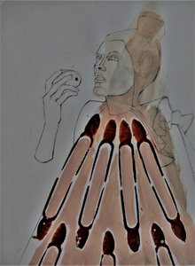 Figura abstracta con una manzana de Doris Schmitz