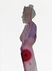 Figura roja abstracta de Doris Schmitz
