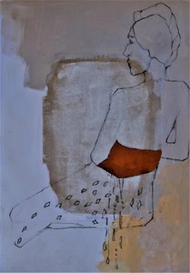 Mujer sentada (abstracto) de Doris Schmitz