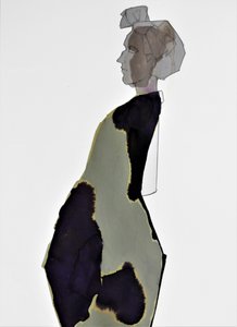 Perfil de una mujer abstracta de Doris Schmitz