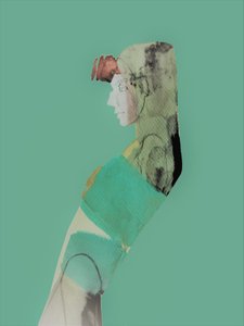 Perfil de una mujer abstracta de Doris Schmitz
