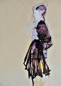 Perfil de una mujer abstracta de Doris Schmitz