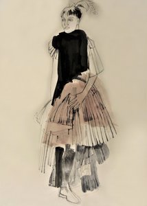Ilustración de moda de alta costura