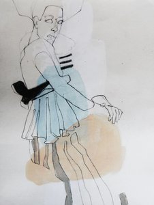 Elegante boceto de moda
