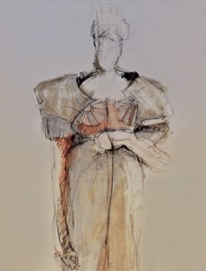 Elegante boceto de moda de Doris Schmitz