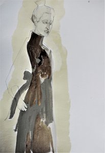 Boceto de moda de una mujer elegante de Doris Schmitz