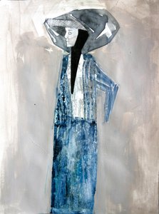 Mujer elegante vestida de azul de Doris Schmitz