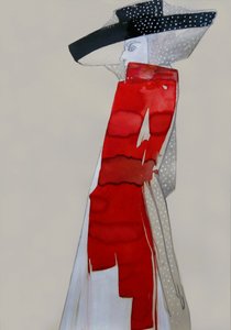 Mujer elegante vestida de rojo de Doris Schmitz