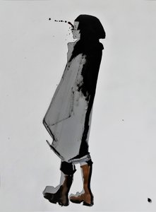 Figura con salpicaduras de tinta