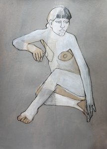 Desnudo abstracto pensativo de Doris Schmitz