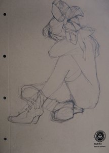 Boceto de una chica pensativa de Doris Schmitz