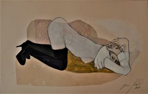 Mujer recostada de Doris Schmitz