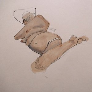 Mujer relajada en la playa de Doris Schmitz