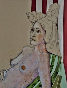 «Serene Woman Stripes» de Doris Schmitz