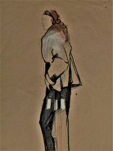 Boceto de una mujer de pie de Doris Schmitz