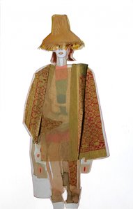 Figura elegante con sombrero de paja de Doris Schmitz