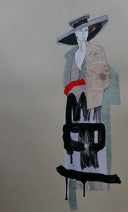 Graffiti de una mujer elegante