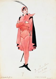 Traje para Mefistófeles en Fausto de Charles Gounod, boceto de Carleton Smyth, para su representación en 1911, siglo XX de Dorothy Carleton Smyth