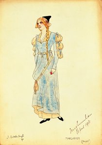 Boceto del vestuario de Marguerite para la representación de Fausto, por Carleton Smyth de Dorothy Carleton Smyth