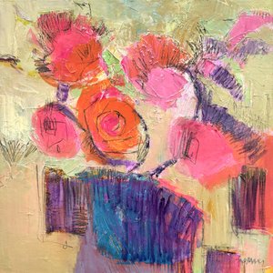 Flores abstractas llenas de colorido de Dorothy Fagan