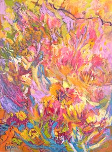 Flores abstractas llenas de colorido de Dorothy Fagan