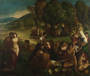 Un bacanal, c. 1520 de Dosso Dossi