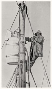 Comandante Frank Wild (1873-1939) en el Mastil, durante la expedición Endurance a la Antártida, 1914-1916 de Dr. Alexander Macklin
