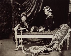 Príncipe Arturo y Príncipe Alfredo en el traje de Príncipes Sij, Osborne de Dr Ernst Becker