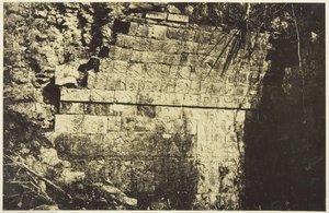 Palacio del Circo en Chichen-Itza, Interior de una sala, 1859 de Désiré Charnay