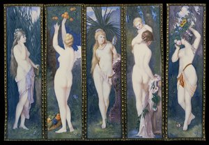 Los cinco sentidos (gouache sobre marfil) de Dubois Dubois
