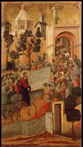 Maestà: Entrada en Jerusalén de Duccio di Buoninsegna