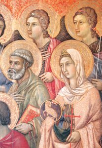 Maestà del Altar de Duccio en la Catedral de Siena (detalle) de Duccio di Buoninsegna