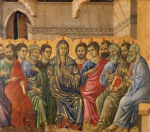 Pentecostés (detalle) de Duccio di Buoninsegna
