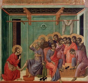 El lavatorio de los pies (detalle de la Maestà)