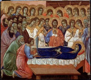 La dormición de la Virgen (detalle) de Duccio di Buoninsegna