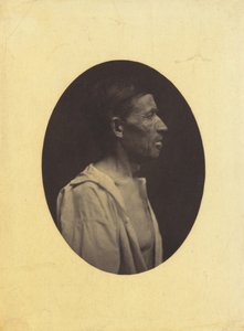 Retrato, visto de perfil, de un hombre de 42 años, estupefacto por el abuso del alcohol..., 1854-1856 de Duchenne de Boulogne