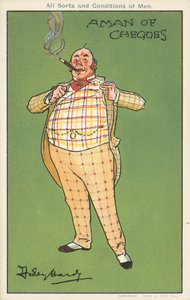 Un hombre de cheques: un hombre rico en un traje a cuadros de Dudley Hardy