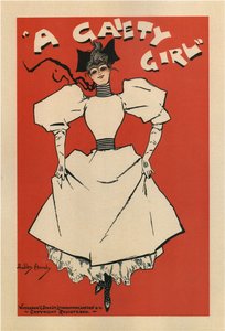Cartel para la comedia musical A Gaiety Girl de Sidney Jones, 1895