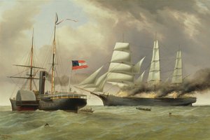 El C.S.S. Nashville captura e incendia el mercante inglés 