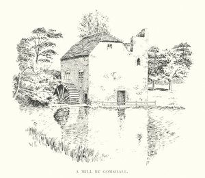 Un molino de Gomshall (litografía)