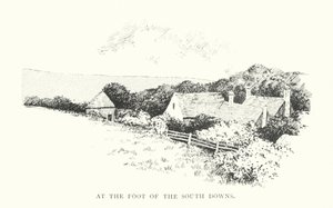 Al pie de los South Downs (litografía) de Duncan Moul